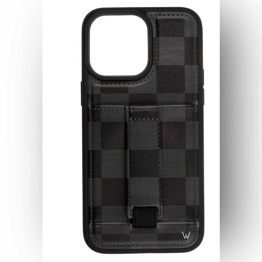 Walli Black Checkered Phone Case